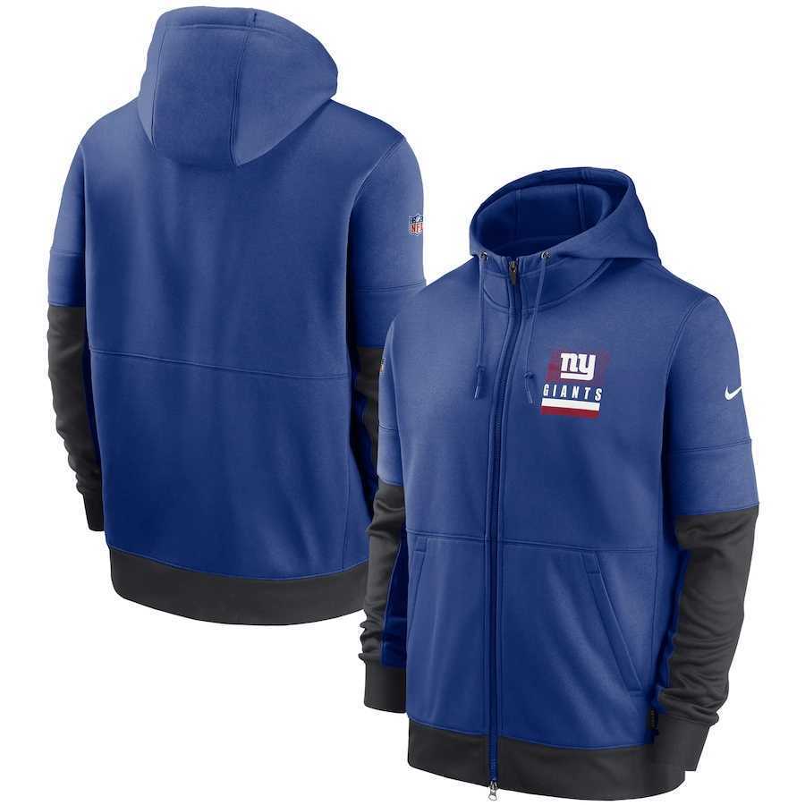Men's New York Giants New 2020 Nike Royal Black Fan Gear Mascot Performance Full Zip Hoodie,We sell and wholesale Men's New York Giants New 2020 Nike Royal Black Fan Gear Mascot Performance Full Zip Hoodie on line form chian!